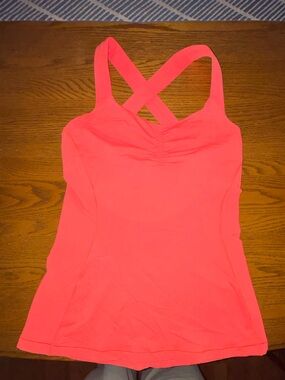 Lululemon Coral Cross-Back Tank Top